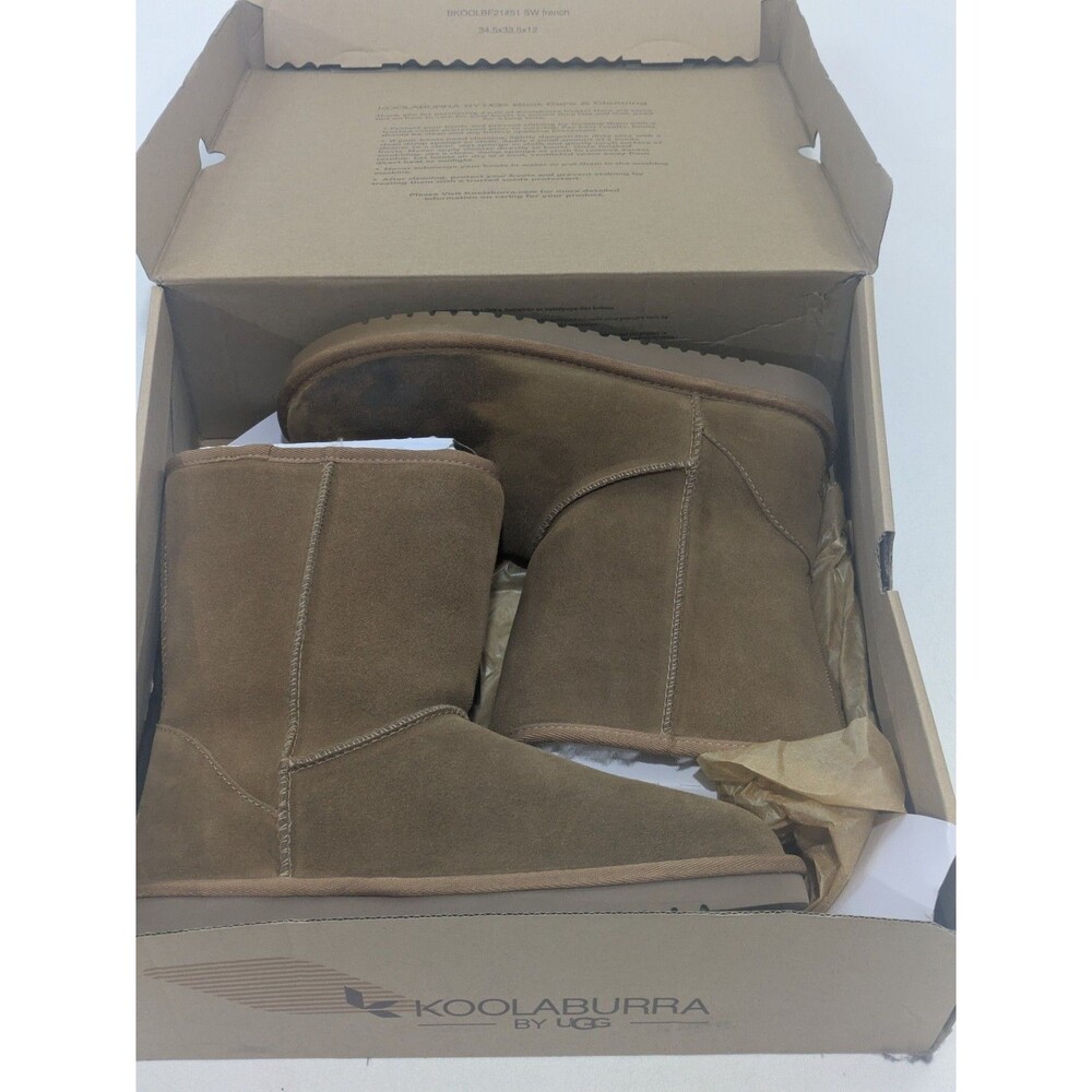UGG Koolaburra Women’s W Koola Short Chestnut Suede Boots Size 8 - Picture 2 of 8